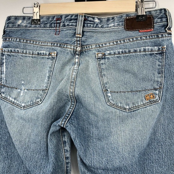 Big Star Size 30R Boot Cut Jeans Medium Wash Distressed Ripped 100% Cotton - Picture 8 of 12